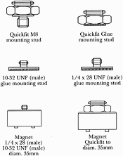 Figure 2. Sensor mounting adaptors &#8211; a large selection is available